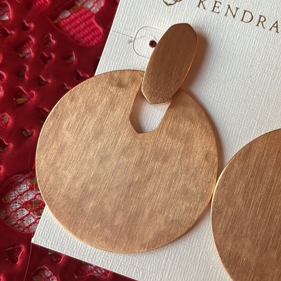 Brand New Kendra Scott Didi Statement Earrings 14k Rose Gold Plated Over Brass - Picture 6 of 10